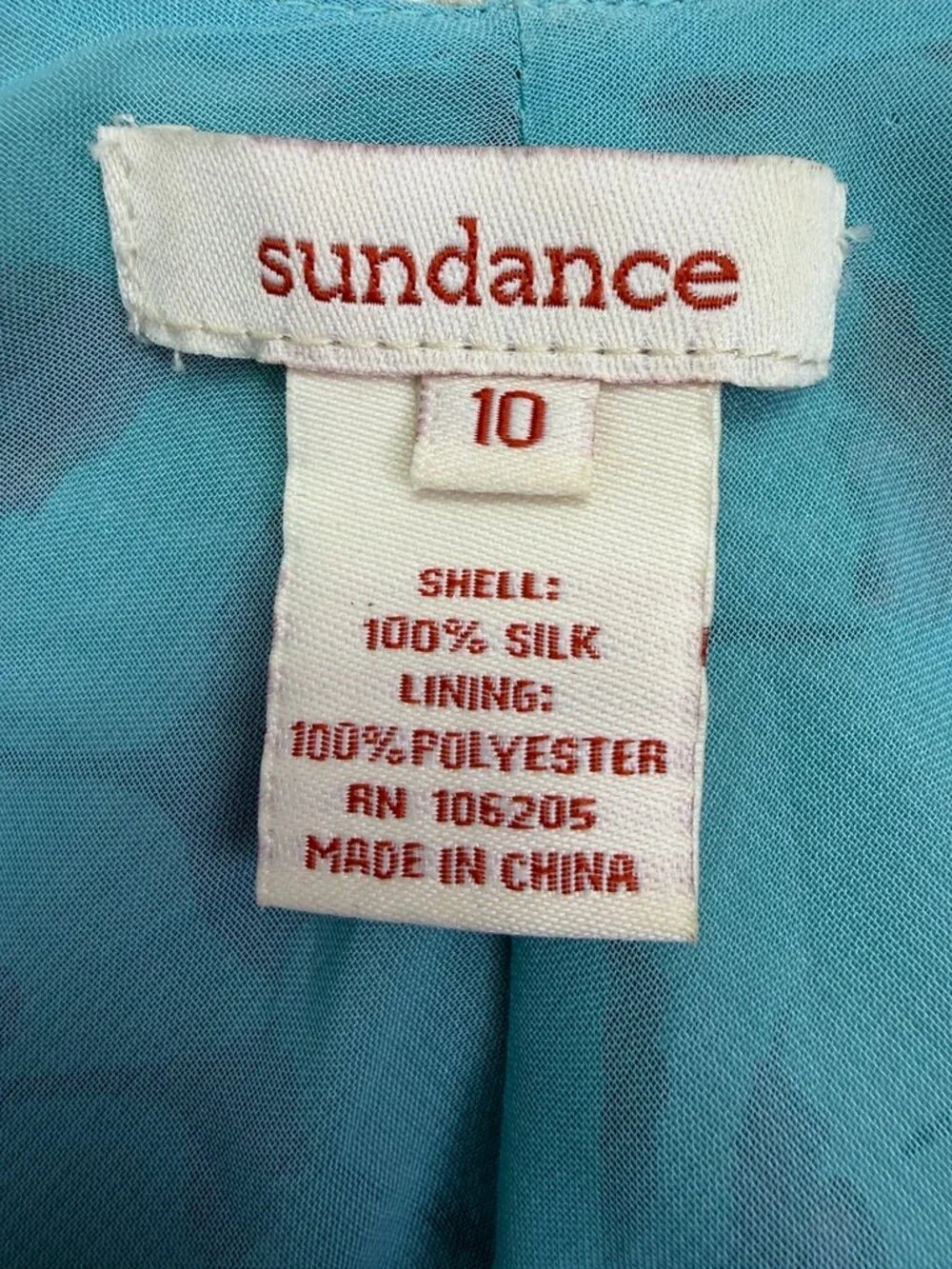 Sundance 100% Silk Lace Cap Sleeve Floral Slip Dress Teal Pink Size 10